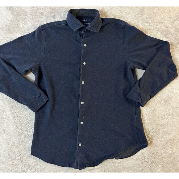 Tailorbyrd Collection Navy Blue‎ Shirt Mens Size Medium Long Sleeve Button Down - Picture 1 of 9